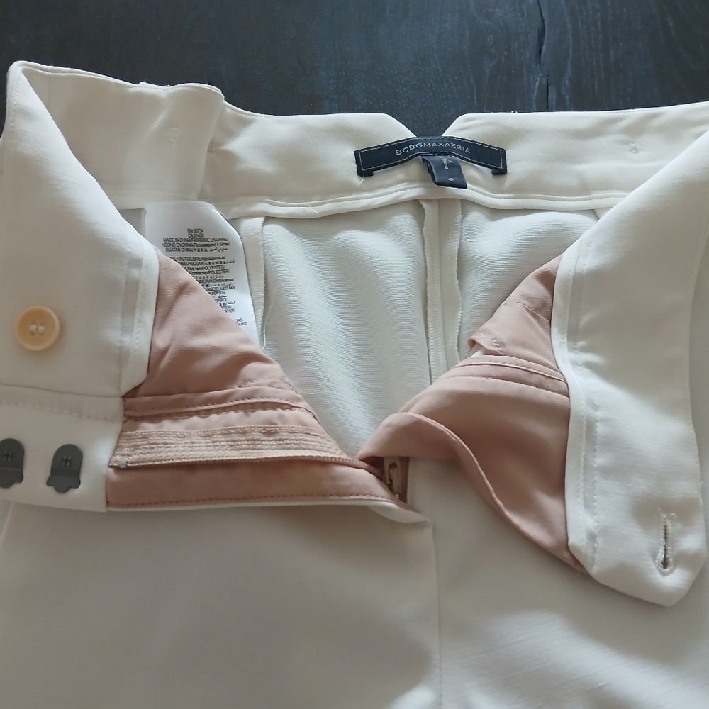 BCBGMAXAZRIA White Women's Capri Dress Pants Trousers Size:0 - Picture 7 of 13